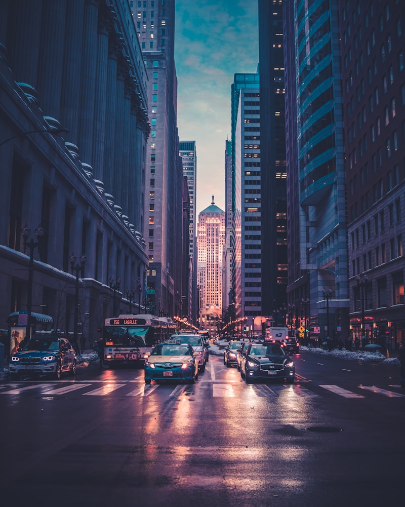 Busy urban retail street with pedestrian foot traffic